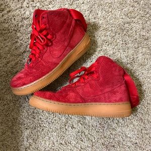 Nike Air Force 1 High Red Suede